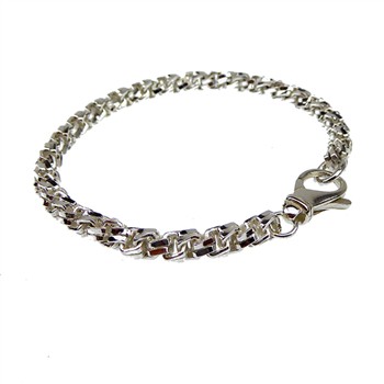 San - Links of Joy's Armbånd & halskæde - Massiv/Kraftig kæde i Blank udførelse - 5,5mm 23cm