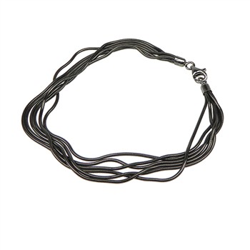 San - Links of Joy's Armbånd & halskæde - 6 rk.Slange - Oxyderet 21cm