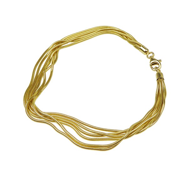 San - Links of Joy\'s Armbånd & halskæde - 6 rk.Slange/Forgyldt 20cm