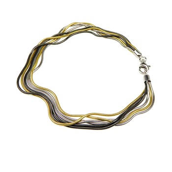San - Links of Joy's Armbånd & halskæde - 6 rk. & 3 farvet Slange 21cm