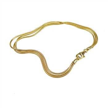 San - Links of Joy's Armbånd & halskæde - 3 rk.Slange/Forgyldt 60cm