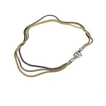 San - Links of Joy's Armbånd & halskæde - 3 rk Slange & 3 farvet 21cm