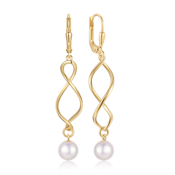 Støvring Design's Guld ørehænger med perler