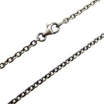 San - Links of Joy's Armbånd & halskæde - Ankerkæde/Let oxyderet 0,6mm 60cm
