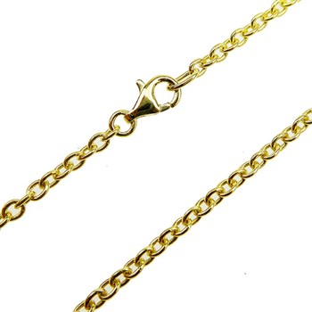 San - Links of Joy's Armbånd & halskæde - Ankerkæde/Forgyldt 0,6mm 100cm