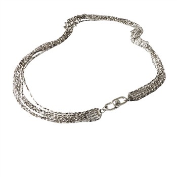 San - Links of Joy's Armbånd & halskæde - Rhodineret m.Magnetlås 21cm