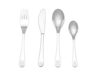 Noa Kids's Børnebestik, 4-delt sæt, Miffy-venner, rustfrit stål