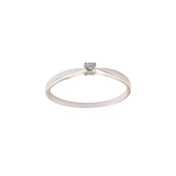 L&G's Ring 14 karat hvidguld KAYA Brillant(4-greb)