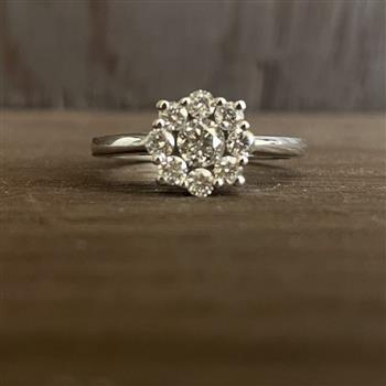 L&G's Ring 14 karat hvidguld BLOOM