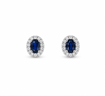 L&G's Ørestikker  14 karat PETIT safir 0,07 carat brillanter WSI
