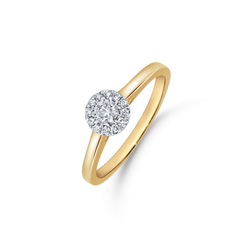 Støvring Design's 14 karat Guld ring med glitrende brillianter