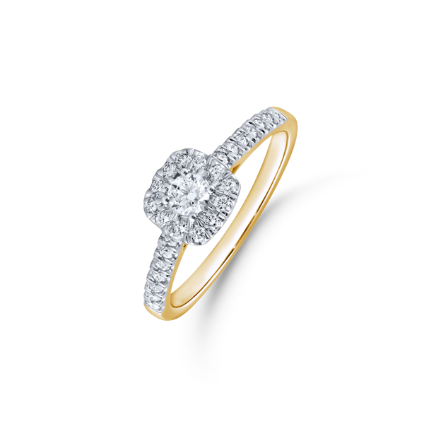 Støvring Design\'s 14 karat Guld ring med brillianter