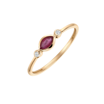 Støvring Design's rubin og diamant Guld ring