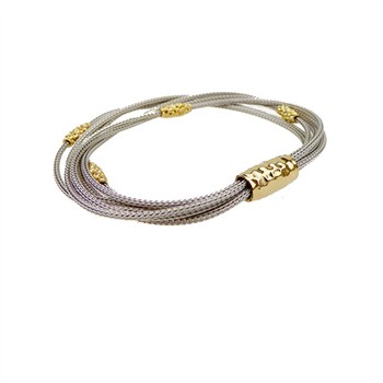 San - Links of Joy's Armbånd & halskæde - Rhodineret & Forgyldt 21cm