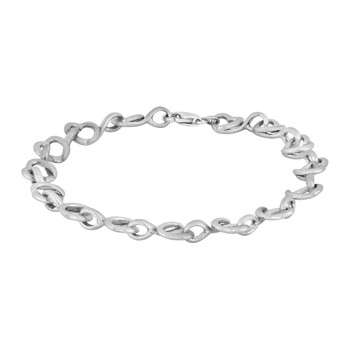 Siersbøl's Rhod. sølv armbånd mat/blank