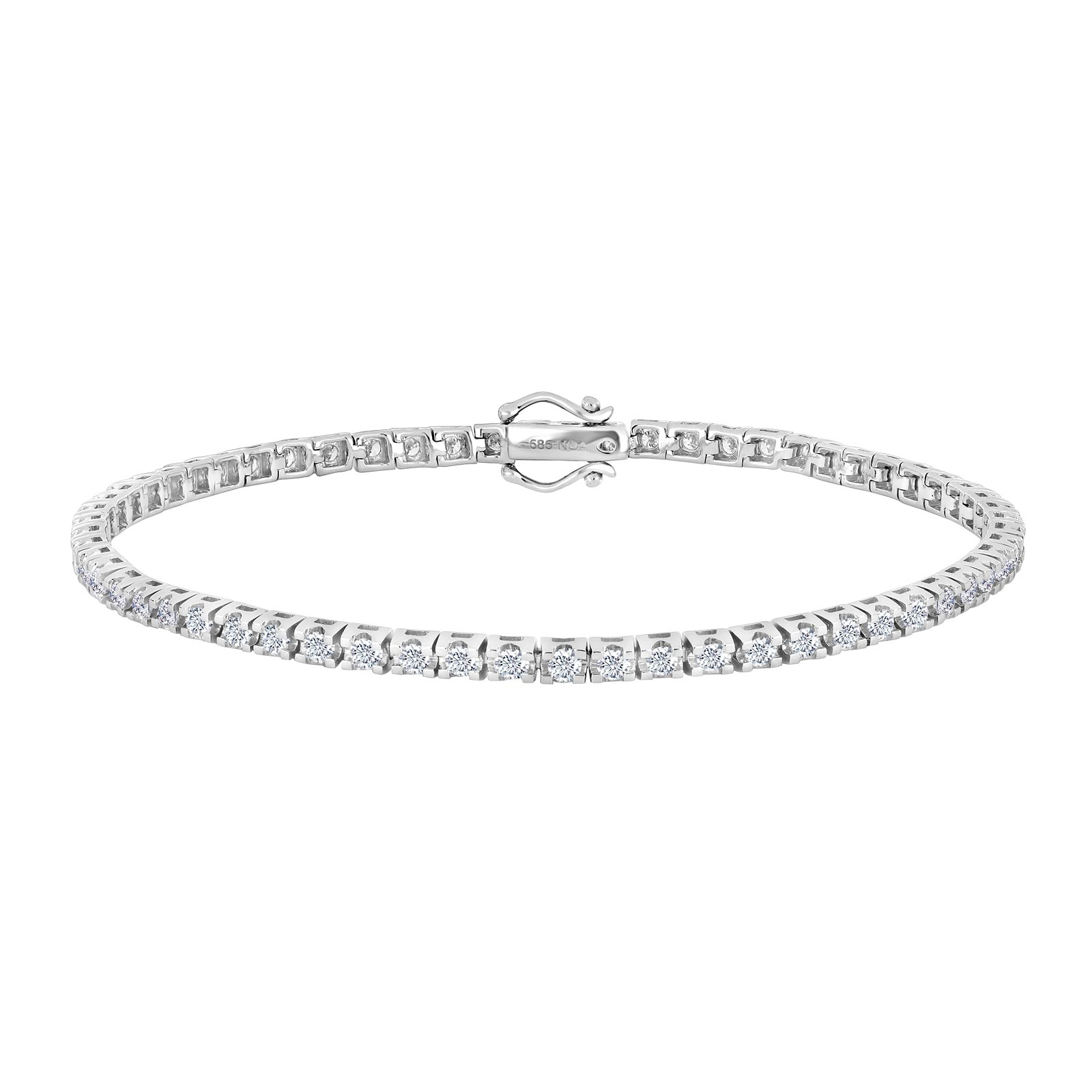 Siersbøl's 14kt. hvidgulds tennisarmbånd  dia. 2.0ct W/SI