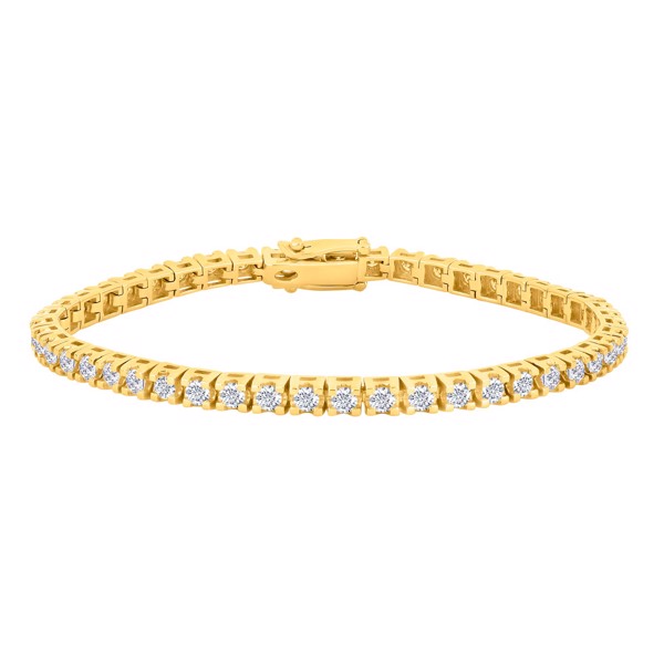 Siersbøl\'s 14kt. guld tennisarmbånd  dia. 4.0ct W/SI