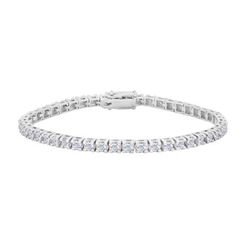 Siersbøl's 14kt. hvidgulds tennisarmbånd  dia. 4.0ct W/SI