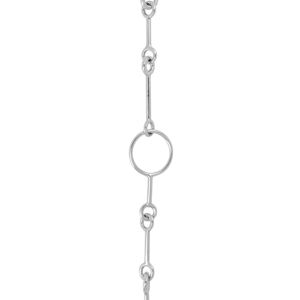 Siersbøl Shape\'s Sølv rhodineret system-kæde led delt 45cm 