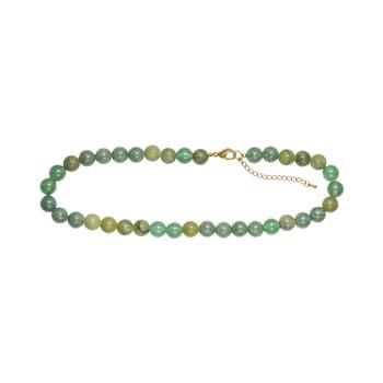 Heinzendorff's Grøn agat, jade  10mm - carabinlås 40+5cm
