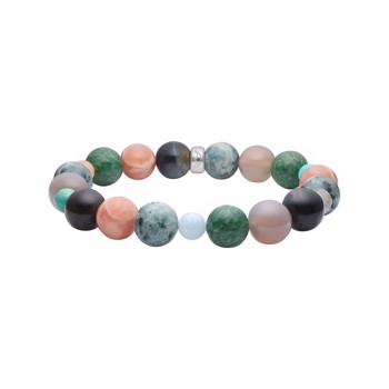 Heinzendorff's Grå agate, sol sten, tiger øje, howlite, jasper, labradorit, quatz armbånd