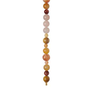 Heinzendorff's Aventurin, jade, agat, tiger øje 12mm systen-kæde