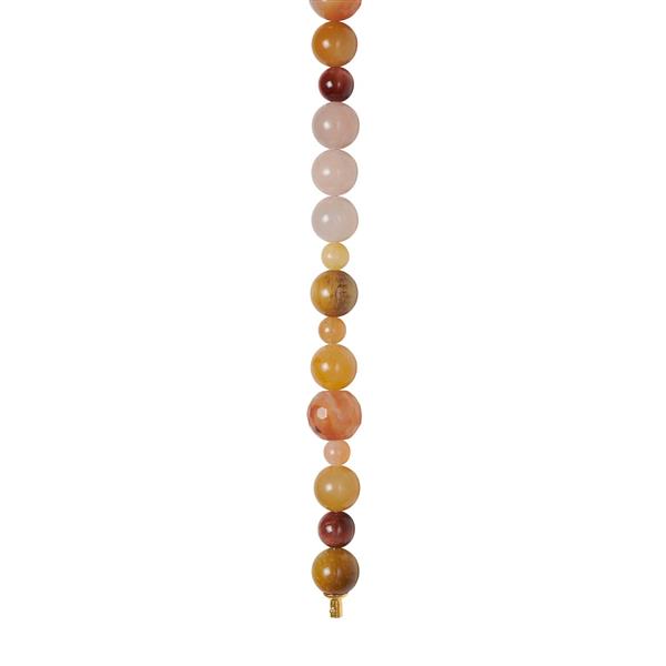 Heinzendorff\'s Aventurin, jade, agat, tiger øje 12mm systen-kæde
