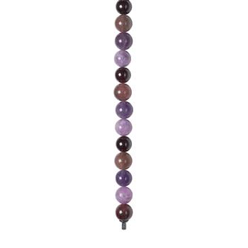 Heinzendorff's Amethyst, cherry quartz,  spong quartz, granat 12mm system-kæde