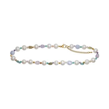Heinzendorff's Apatit, Peridot, ametyst, amazonite, sol sten, fvkp. Hem - carabinlås 40+5cmatit  