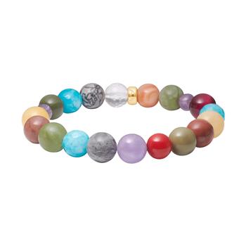 Heinzendorff's Bjerg quartz, jasper, ametyst, tiger øje, jade armbånd