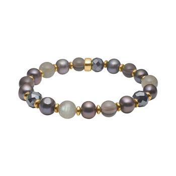 Heinzendorff's Fvp., forg. hematit, røgquartz, hematit, labradorit armbånd