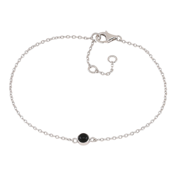 Nordahl's Rhd. sølv armbånd SWEETS52 black onyx 4,5mm