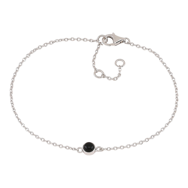 Nordahl\'s Rhd. sølv armbånd SWEETS52 black onyx 4,5mm