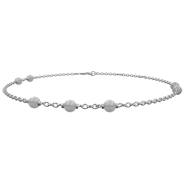 Nordahl\'s Rhd. sølv armbånd SWEETS52  grey moon stone 7