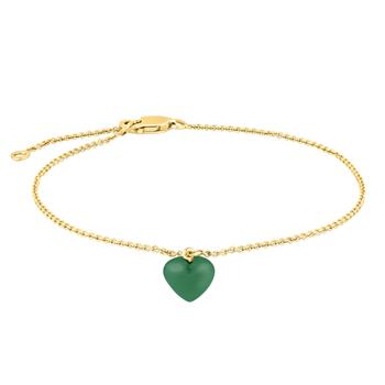 Nordahl's Forgyldt armbånd YOU52 green chalcedon