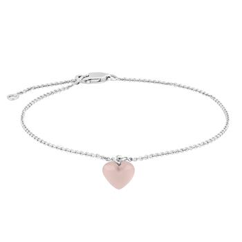 Nordahl's Rhd. sølv armbånd YOU52 pink chalcedon