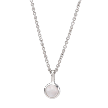 Nordahl's Rhd. sølvkæde SWEETS52 rosa quartz 5mm
