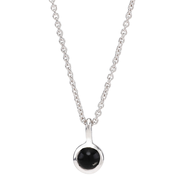 Nordahl\'s Rhd. sølvkæde SWEETS52 black onyx 5mm