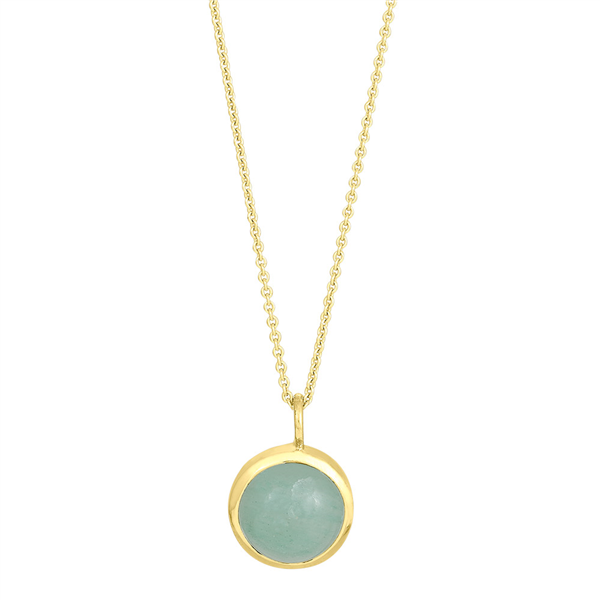 Nordahl\'s Forg sølv vedhæng SWEETS52 green aventurine 11mm 