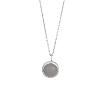 Nordahl's Rhd. sølv vedhæng SWEETS52  grey moon stone 11mm