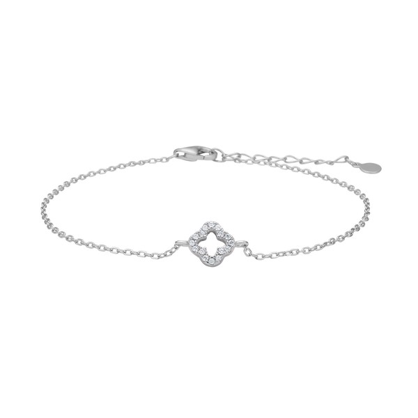 Joanli Nor\'s Rhd. sølv armbånd firekløver PAMELANOR