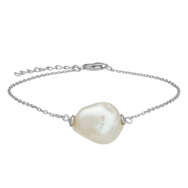 Nordahl\'s Rhd. sølv armbånd BAROQUE52 ferskvandsperle 14mm