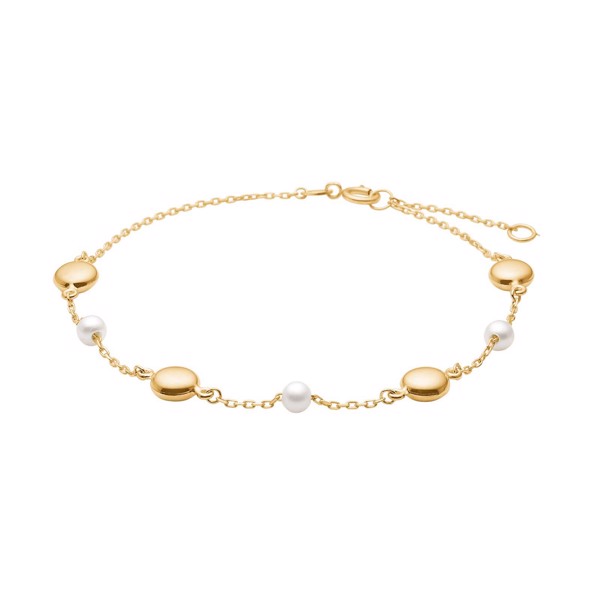 Siersbøl\'s 8 kt. guld armbånd m/ ferskvands perle