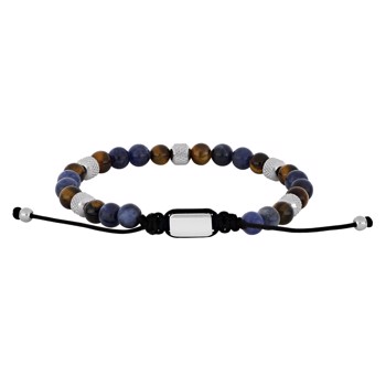 Son of Noa's SON armbånd sodalite/yellow tiger eye og stål 8mm