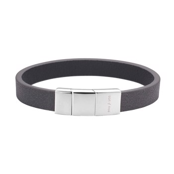 Son of Noa's SON armbånd sort kalveskind 21cm