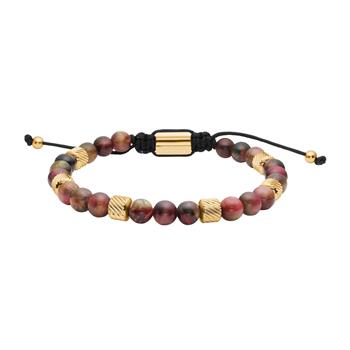 Son of Noa's SON armbånd mix farve tigerøje og stål IP gold