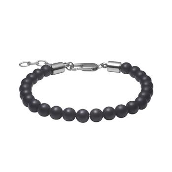 Son of Noa's SON armbånd mat sort onyx 6mm, 19cm - 23cm