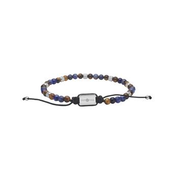 Son of Noa's SON armbånd sodalite/gul tigerøje og stål 4mm, 19-25cm