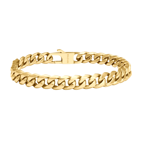 Son of Noa\'s SON  armbånd stål blank 19cm IPGold