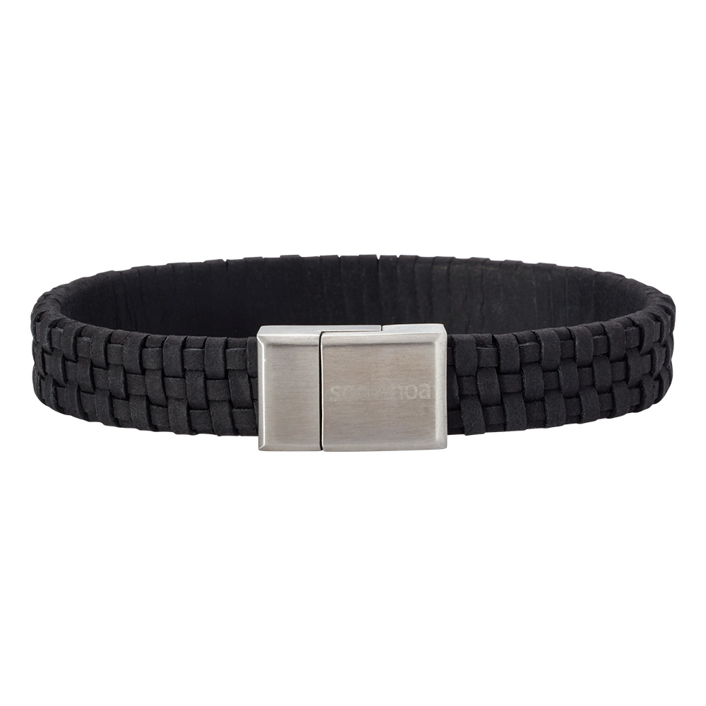 Son of Noa\'s SON armbånd sort kalveskind 19cm 12mm